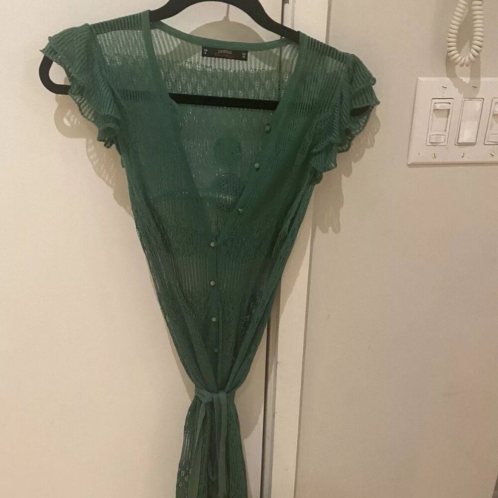 Vintage green lattice Miss Selfridge dress